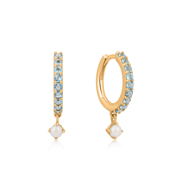 Blue Topaz and Pearl Sleeper Huggies