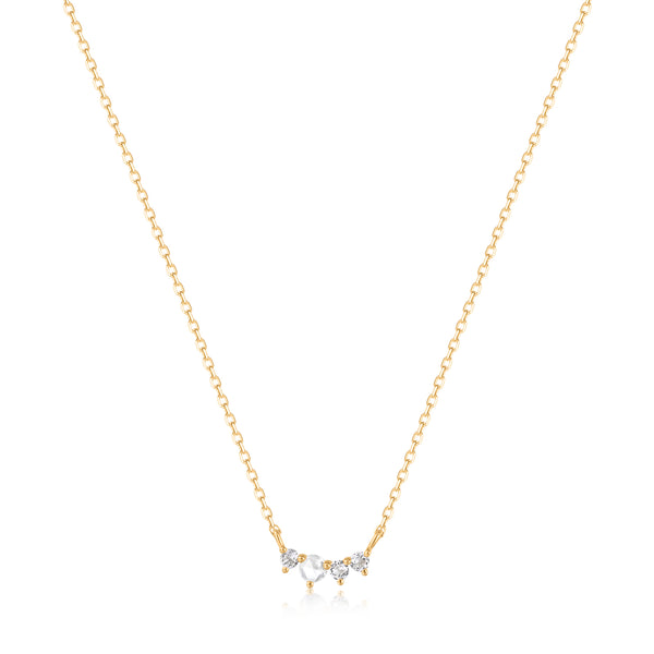 Dainty Diamond Cluster Necklace