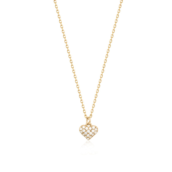 Petite Diamond Heart Necklace