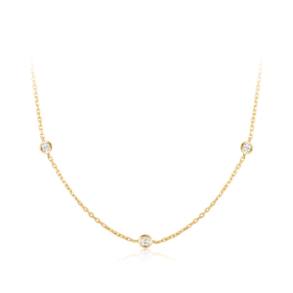 Petite Bezel Diamond Necklace