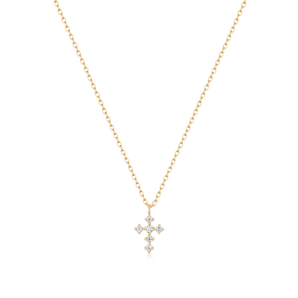 Petite Diamond Cross necklace