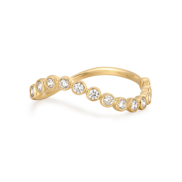 Diamond Curved Ring