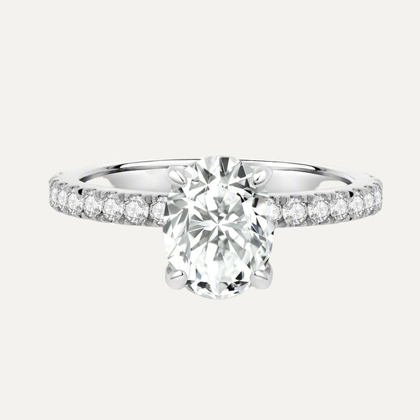 Platinum 2.00ct Oval Diamond Solitaire Engagement Ring