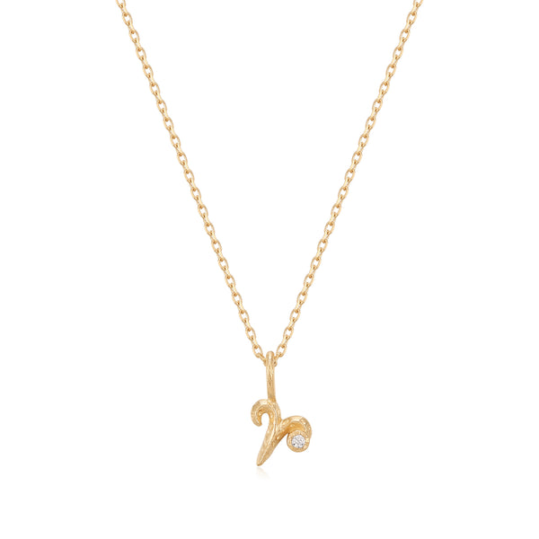 The Aries Zodiac Petite Diamond necklace